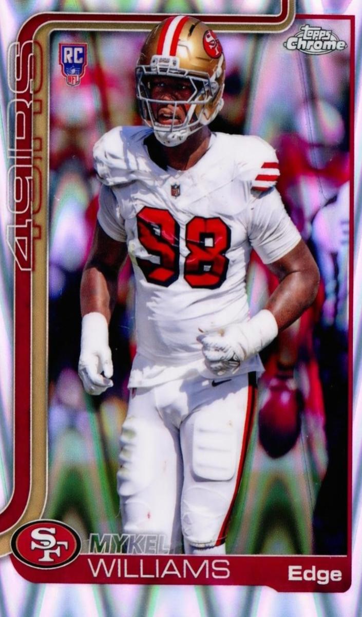 2025 Topps Chrome Football RayWave Refractor Mykel Williams #352