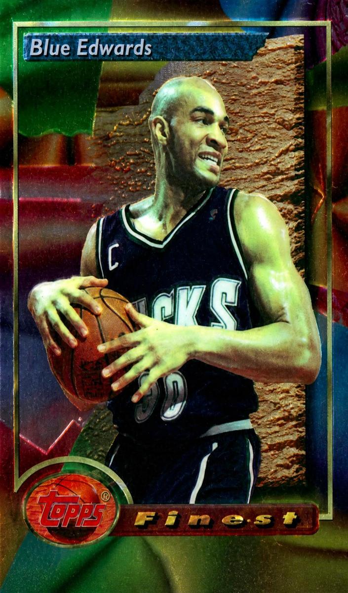 1993 Topps Finest Basketball Blue Edwards #73 PSA 9