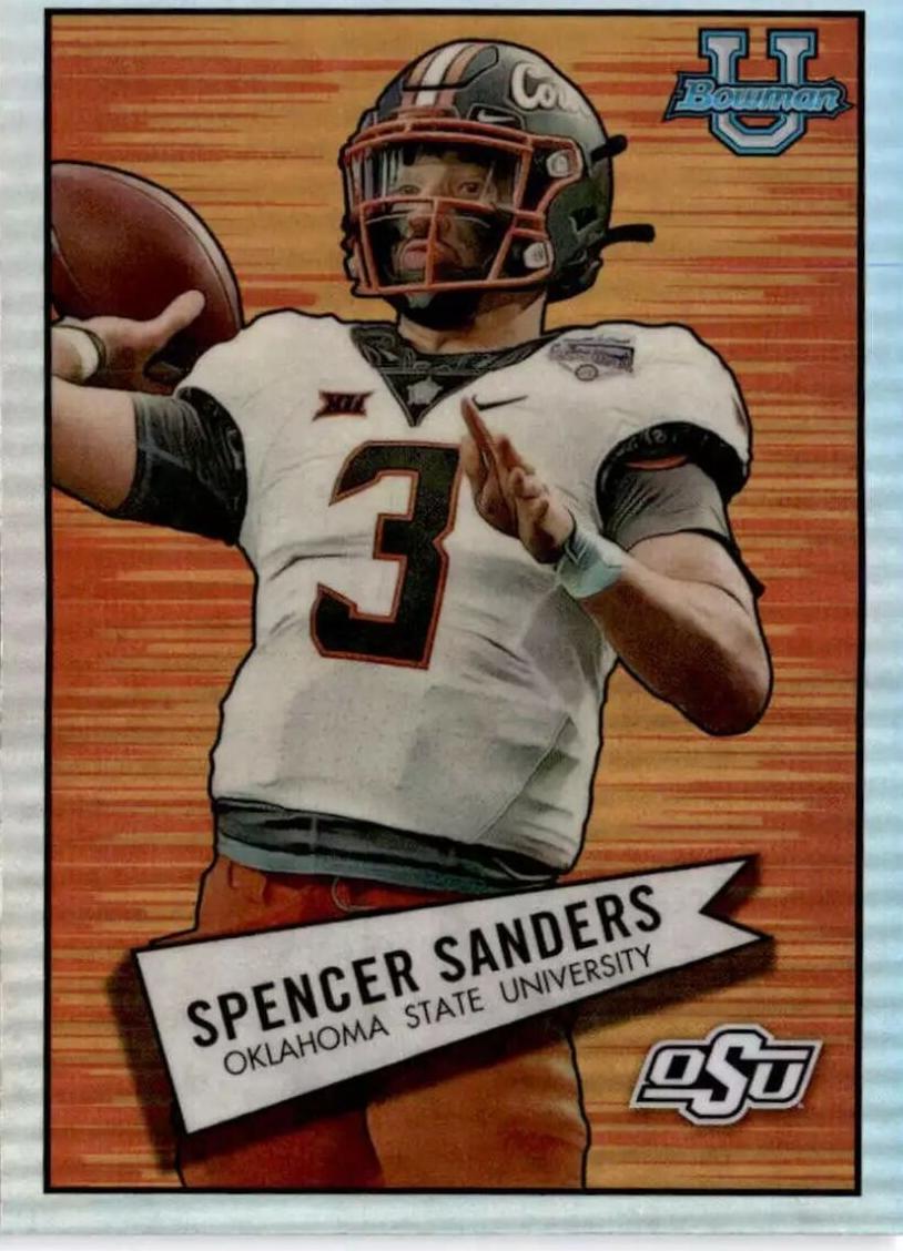 2022 Bowman Chrome University Football Spencer Sanders #52BF-15