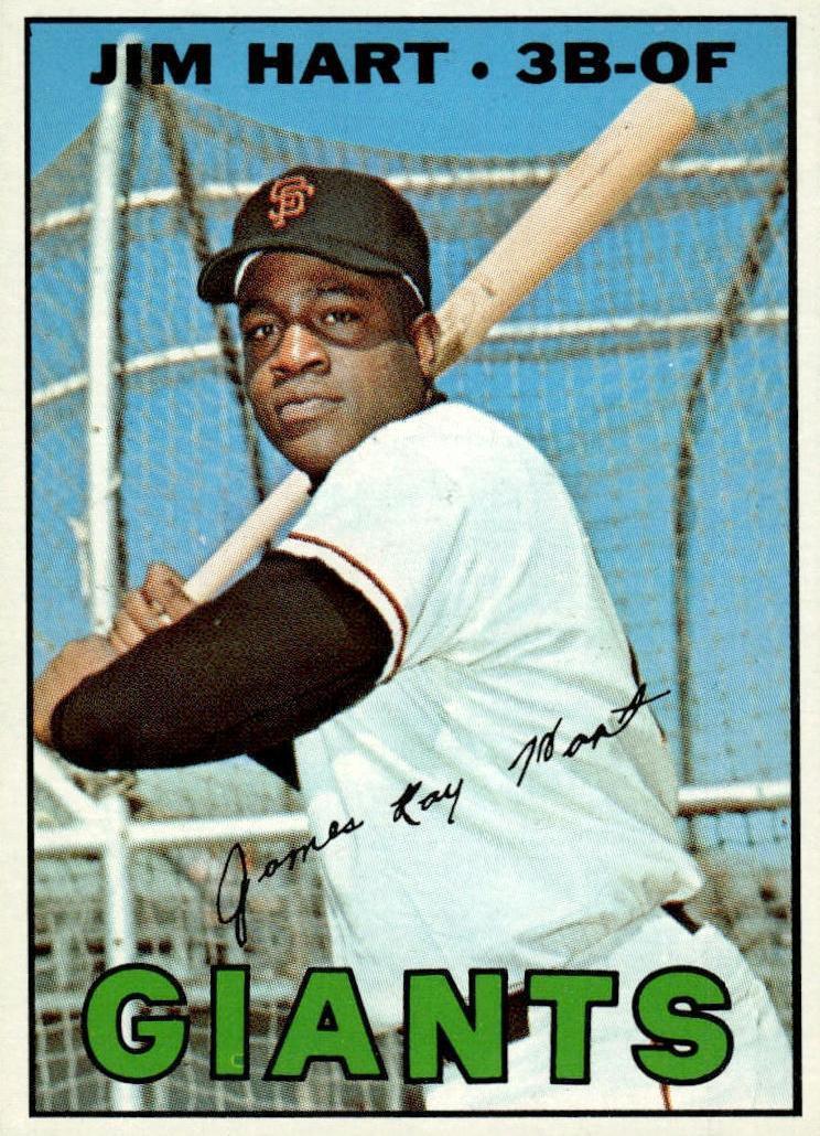 1967 Topps Baseball Jim Hart #220 PSA 8
