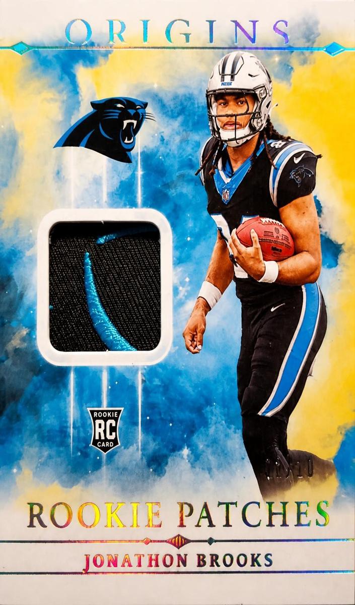 2024 Panini Origins Football Gold Jonathon Brooks #RPT-JBR PSA 7.5