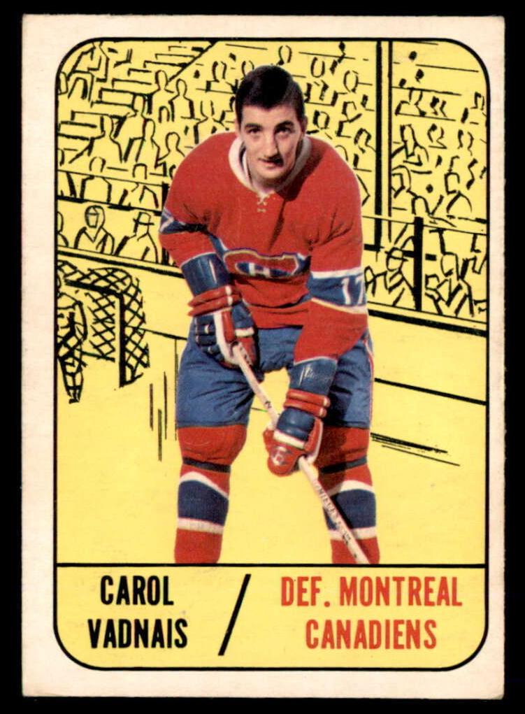 1967 Topps Hockey Carol Vadnais #9