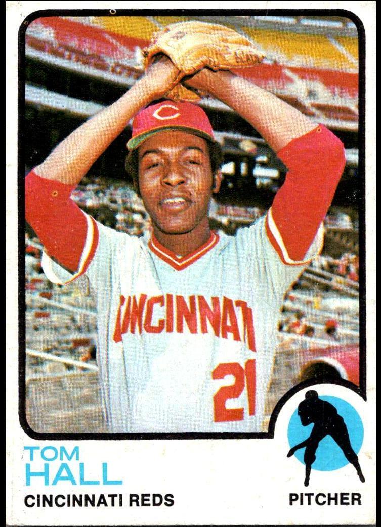 1973 Topps Baseball Tom Hall #8 PSA 9