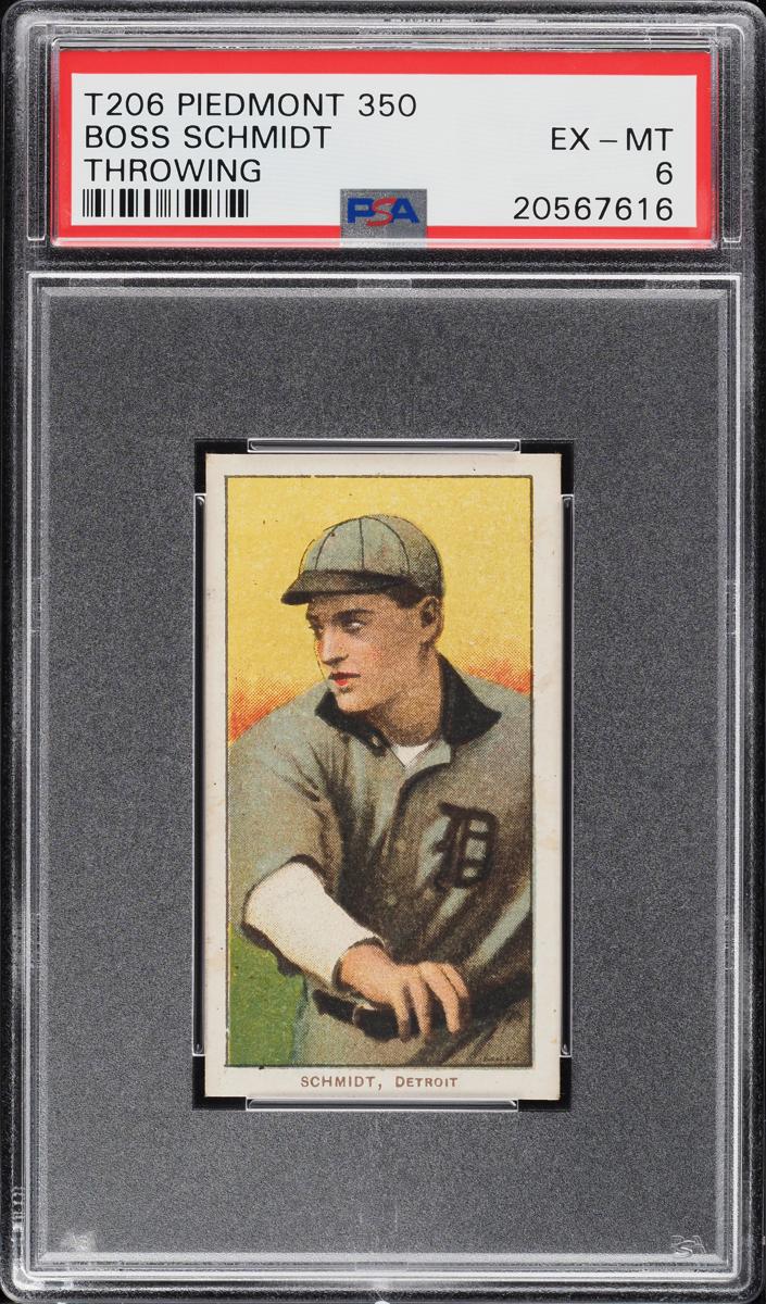 1909-11 T206 Baseball Throwing Boss Schmidt #NNO PSA 1.5