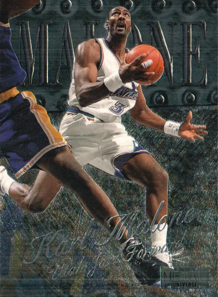 1998 Metal Universe Basketball Karl Malone #75
