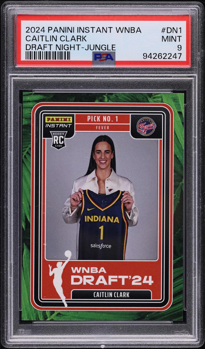 2024 Panini Instant WNBA Draft Night Basketball Jungle Caitlin Clark #DN-1 PSA 9
