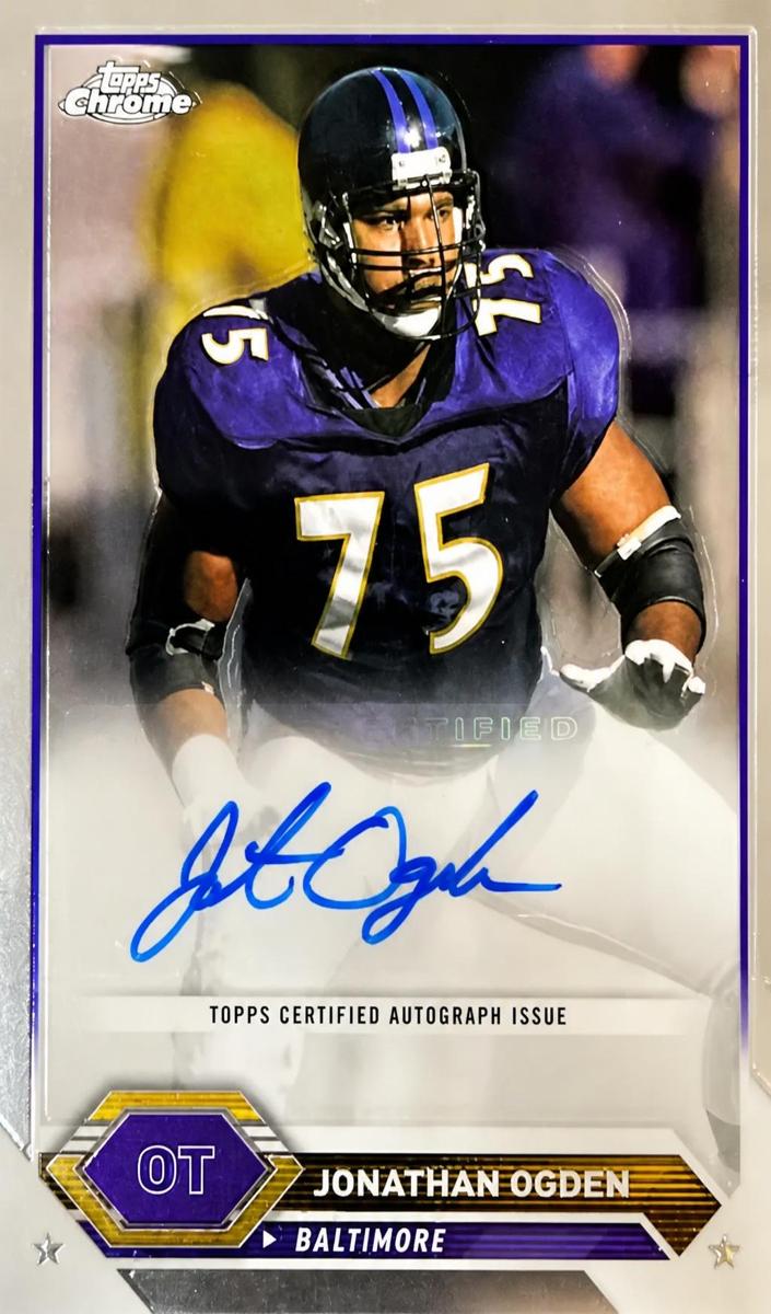 2023 Topps Composite Football Refractor Jonathan Ogden #TCA-JO PSA 9
