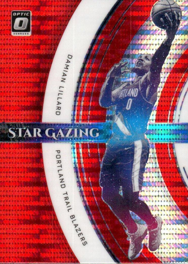 2021 Donruss Optic Basketball Red Pulsar Damian Lillard #10 PSA 10
