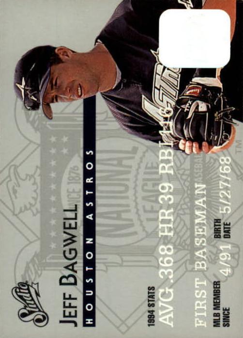 1995 Studio Baseball Jeff Bagwell #2