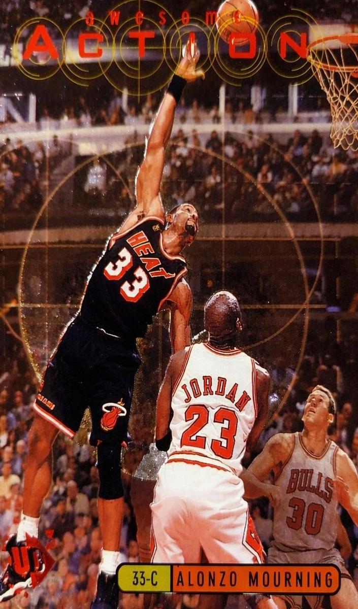 1997 UD3 Basketball Alonzo Mourning #A8
