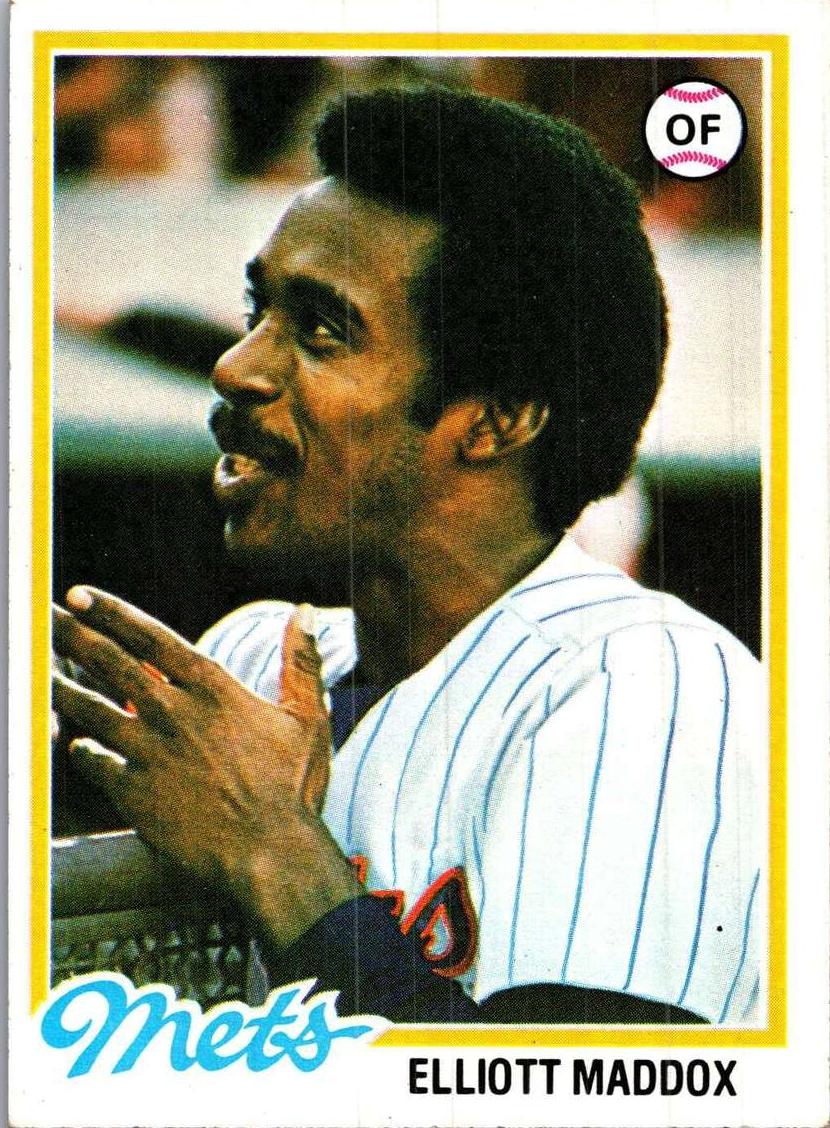 1978 Topps Baseball Elliott Maddox #442