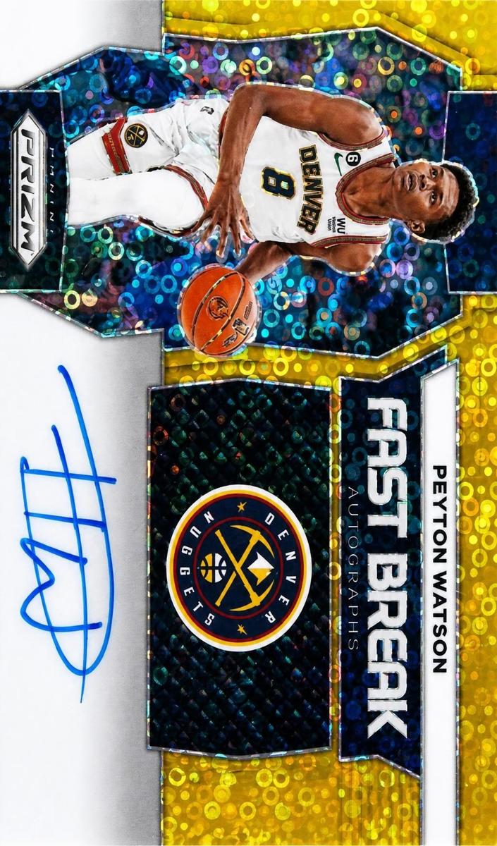 2023 Panini Prizm Basketball Gold Peyton Watson #FB-WAT PSA 10