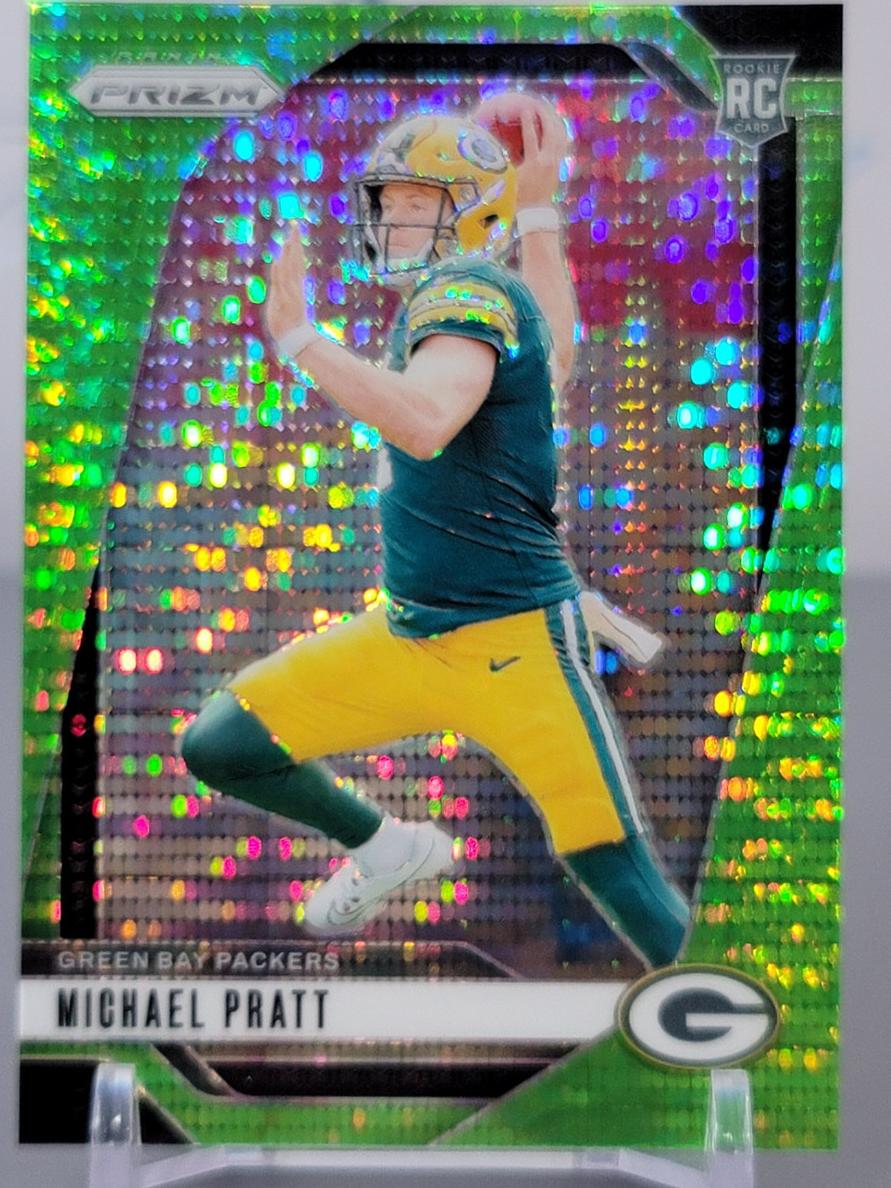 2024 Panini Prizm Football Neon Green Pulsar Michael Pratt #379