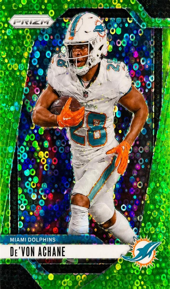 2024 Panini Prizm Football No Huddle Neon Green De'Von Achane #176