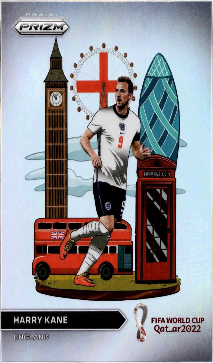 2022 Panini Prizm FIFA World Cup Qatar Soccer Harry Kane #9 PSA 9