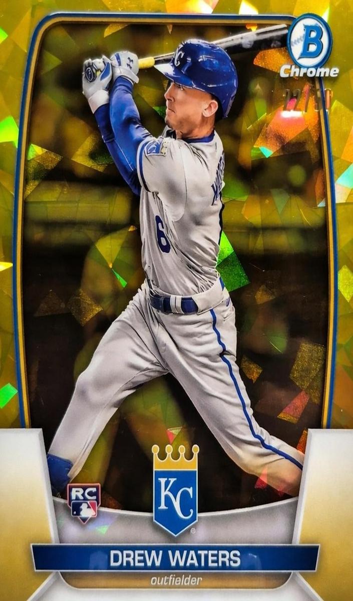 2023 Bowman Chrome Sapphire Baseball Yellow Drew Waters #14