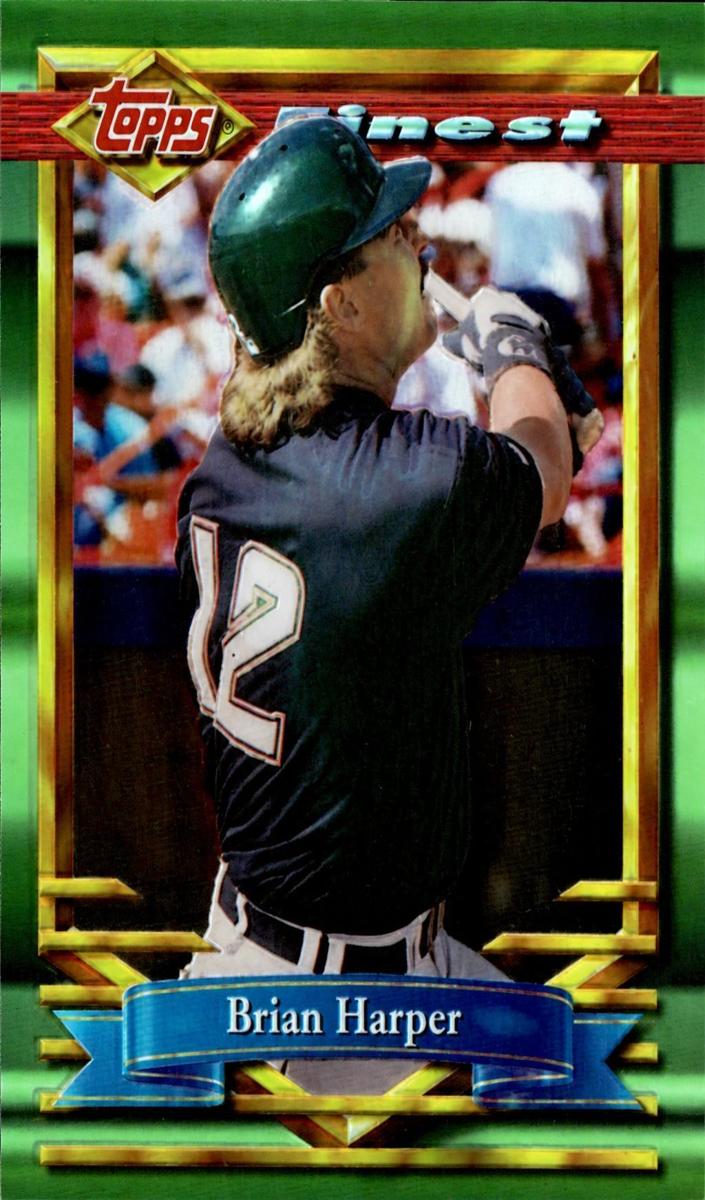 1994 Topps Finest Baseball Refractor Brian Harper #247