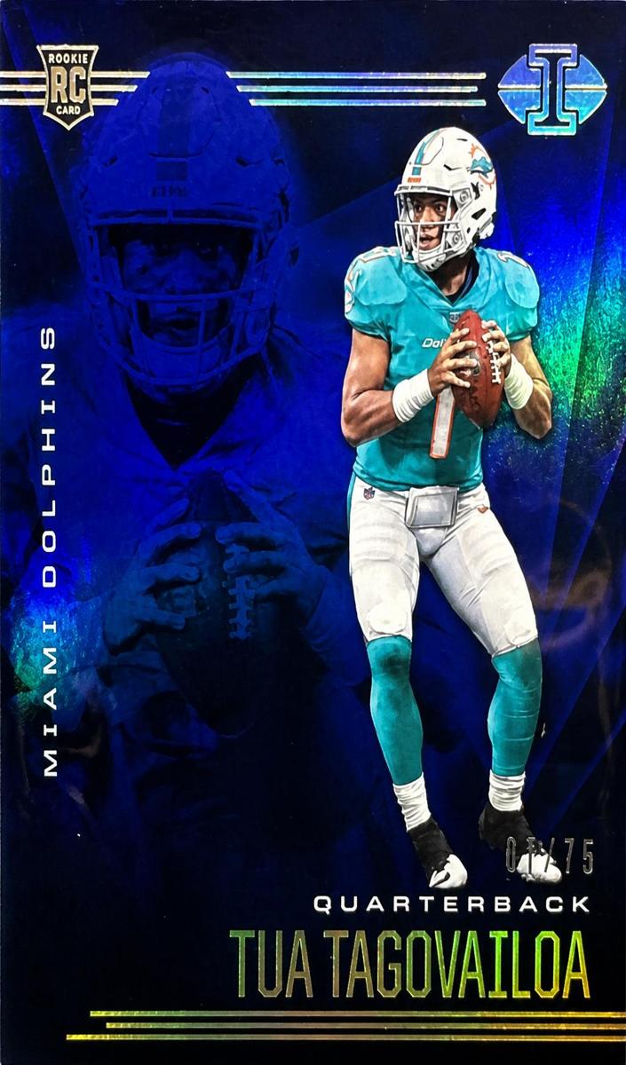 2020 Panini Illusions Football Trophy Collection Sapphire Tua Tagovailoa #6