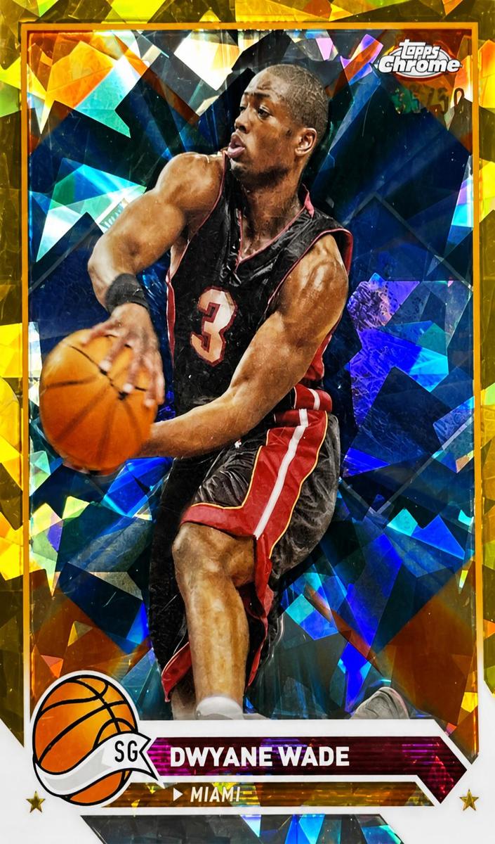 2023 Topps Chrome Sapphire Basketball Gold Dwyane Wade #154