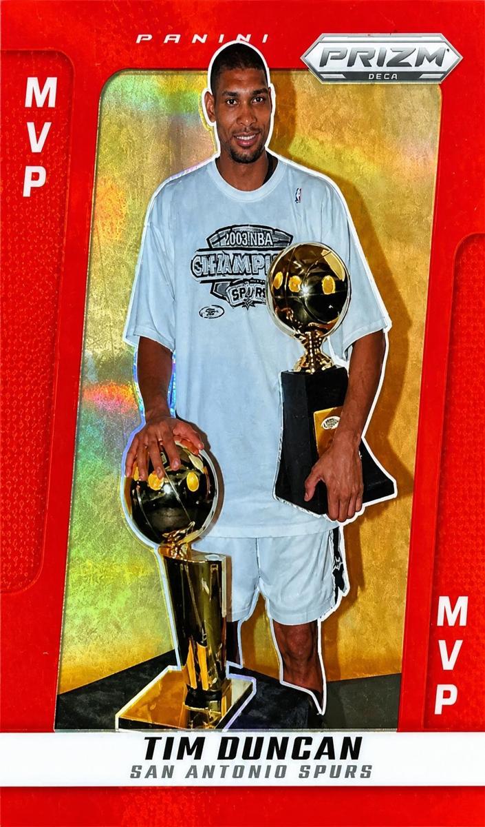 2024 Panini Prizm Deca Basketball Red Tim Duncan #300 PSA 9