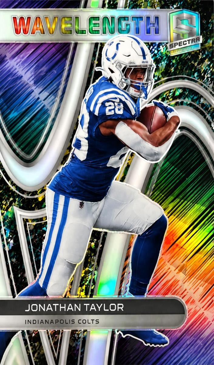 2022 Panini Spectra Football Neon Splatter Jonathan Taylor #WVE-8