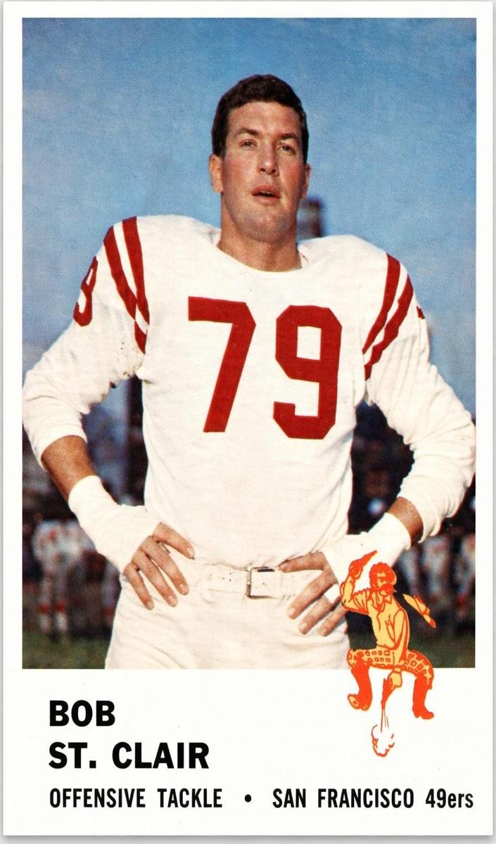1961 Fleer Football Bob St. Clair #63 PSA 6.5