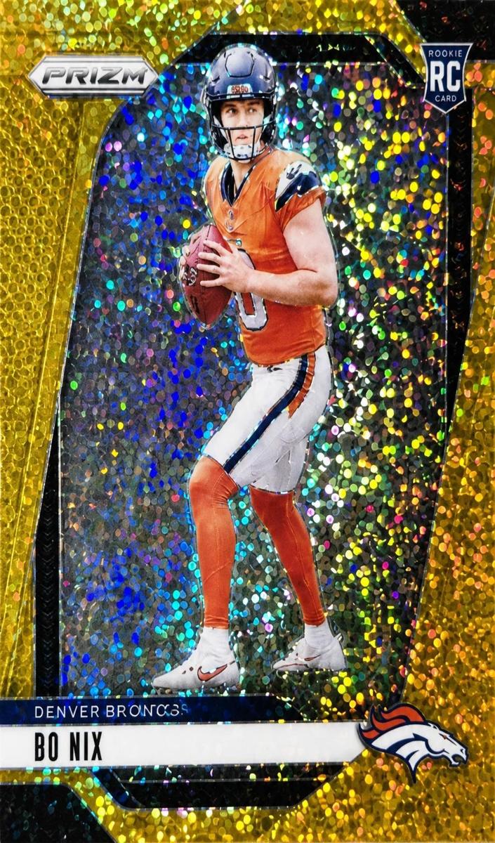 2024 Panini Prizm Football Gold Sparkle Bo Nix #309 PSA 9