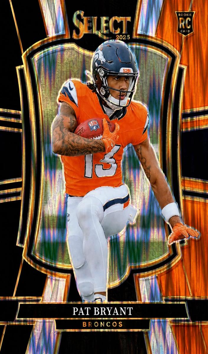 2025 Panini Select Football Black and Orange Shock Pat Bryant #112