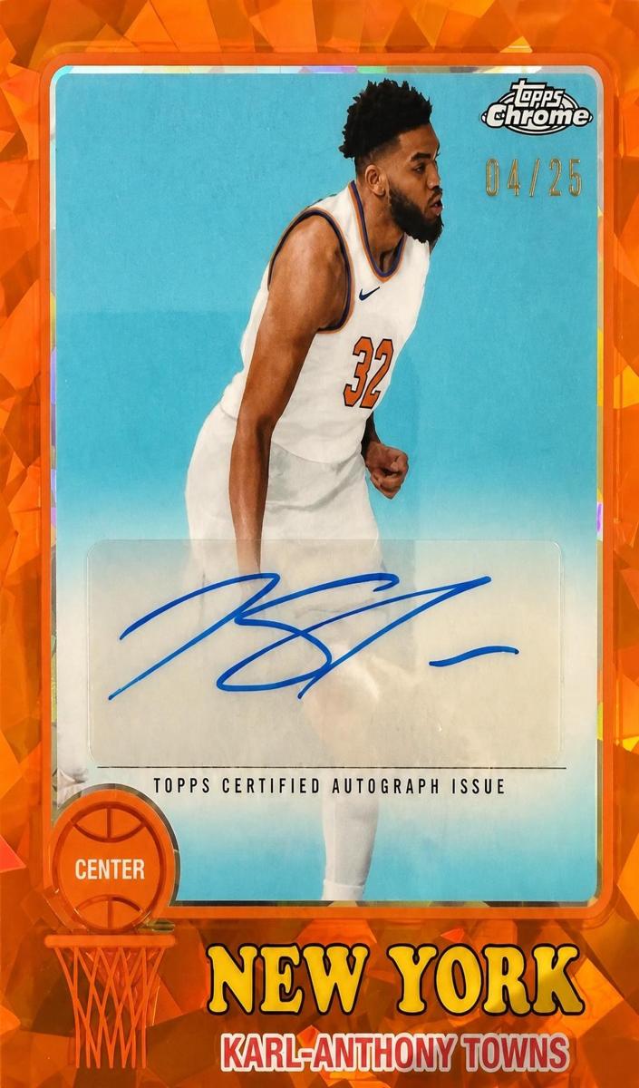 2024 Topps Chrome Sapphire Basketball Red Karl-Anthony Towns #73TA-KT