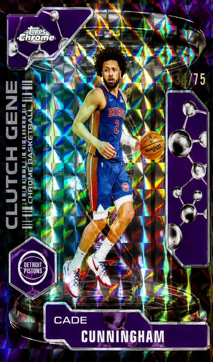 2025 Topps Chrome Basketball Geometric Purple Refractor Cade Cunningham #CG-18