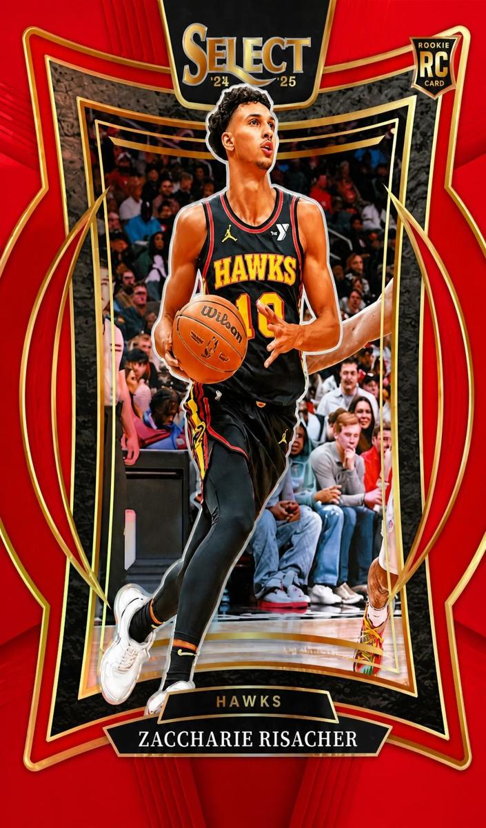 2024 Panini Select Basketball Red Zaccharie Risacher #86