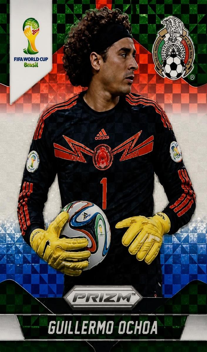 2014 Panini Prizm World Cup Soccer Red White and Blue Plaid Guillermo Ochoa #143