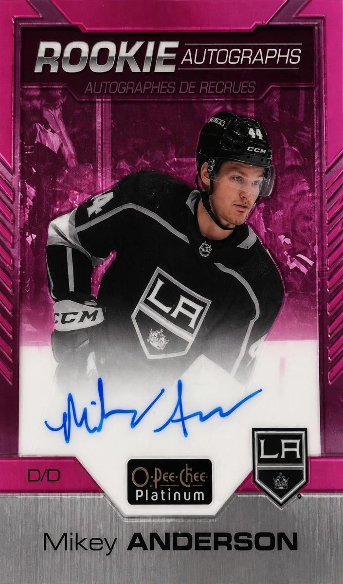 2020 O-Pee-Chee Platinum Hockey Pink Matte Mikey Anderson #R-MA