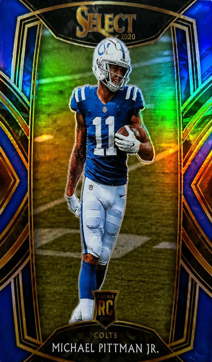 2020 Panini Select Football Blue Prizm Die-Cut Michael Pittman Jr. #262