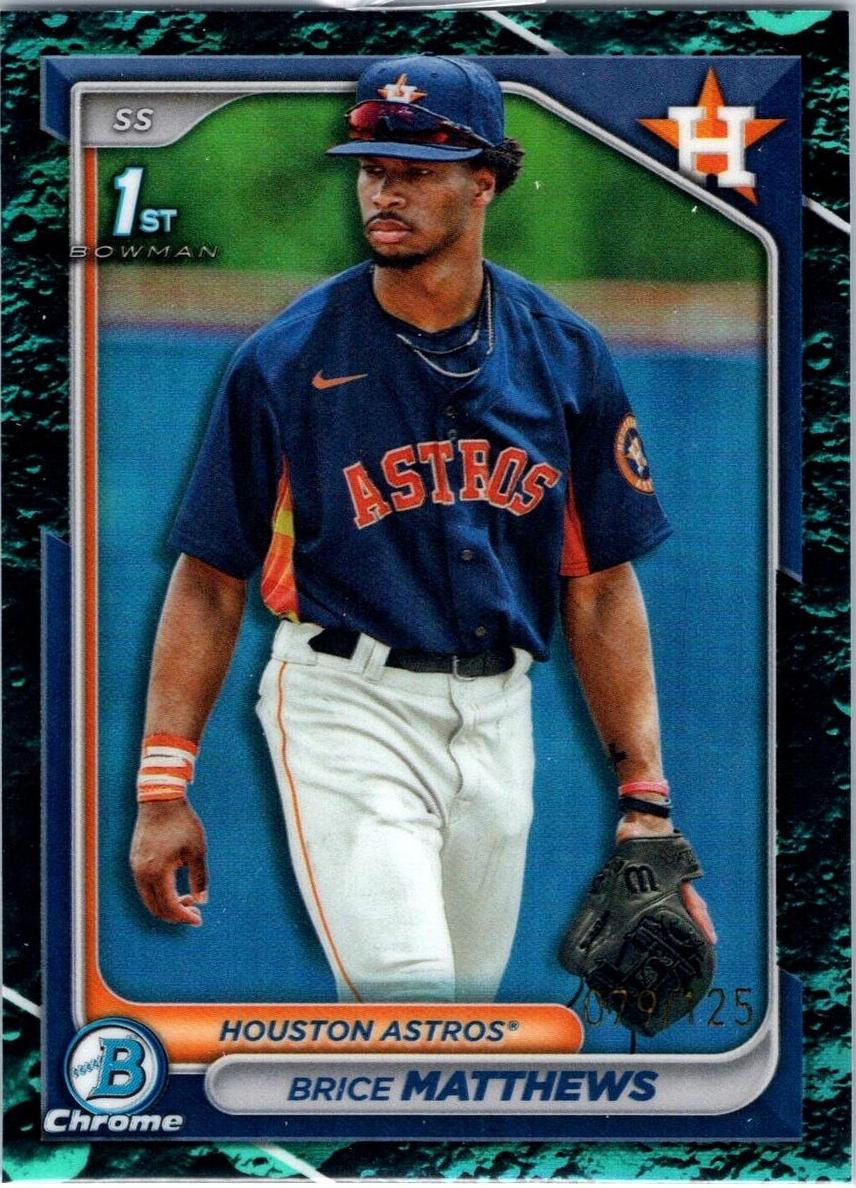 2024 Bowman Chrome Prospects Baseball Aqua Lunar Brice Matthews #BCP-69