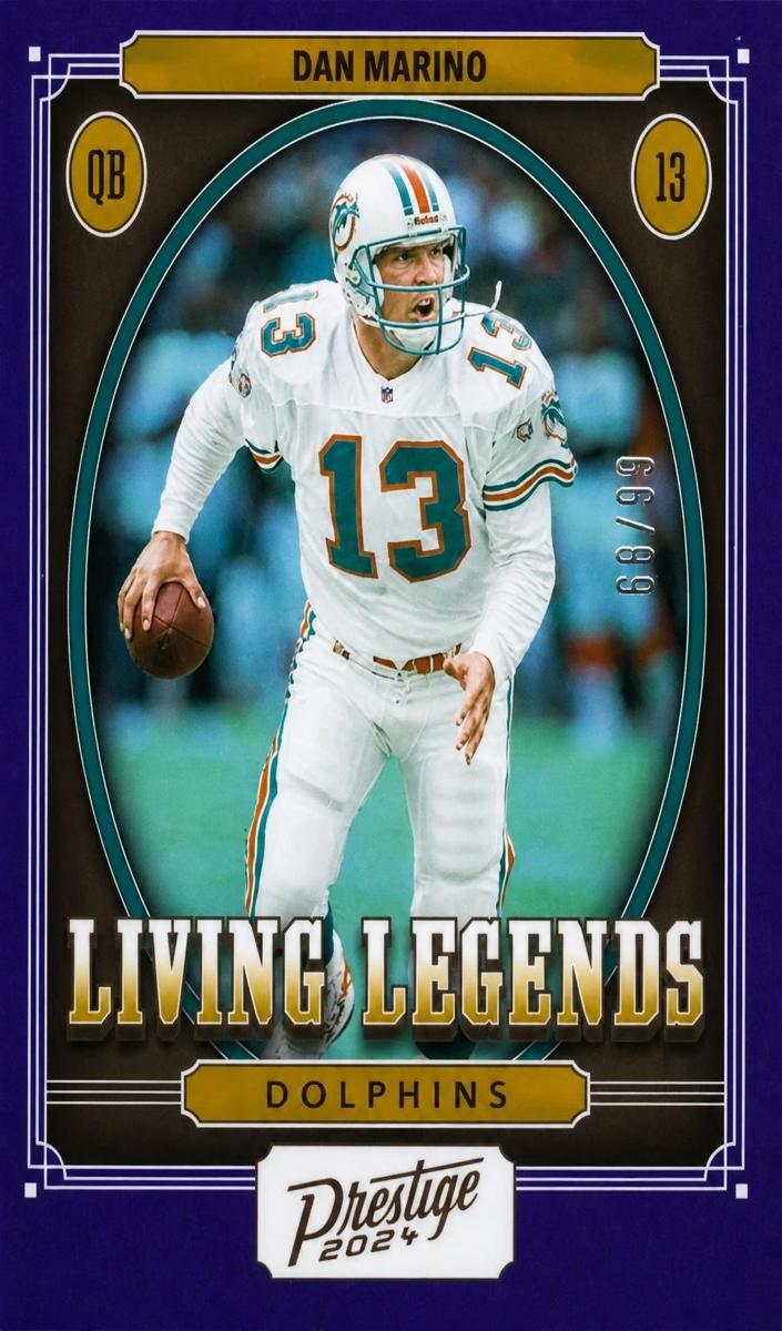 2024 Panini Prestige Football Xtra Points Purple Dan Marino #LL-DMO