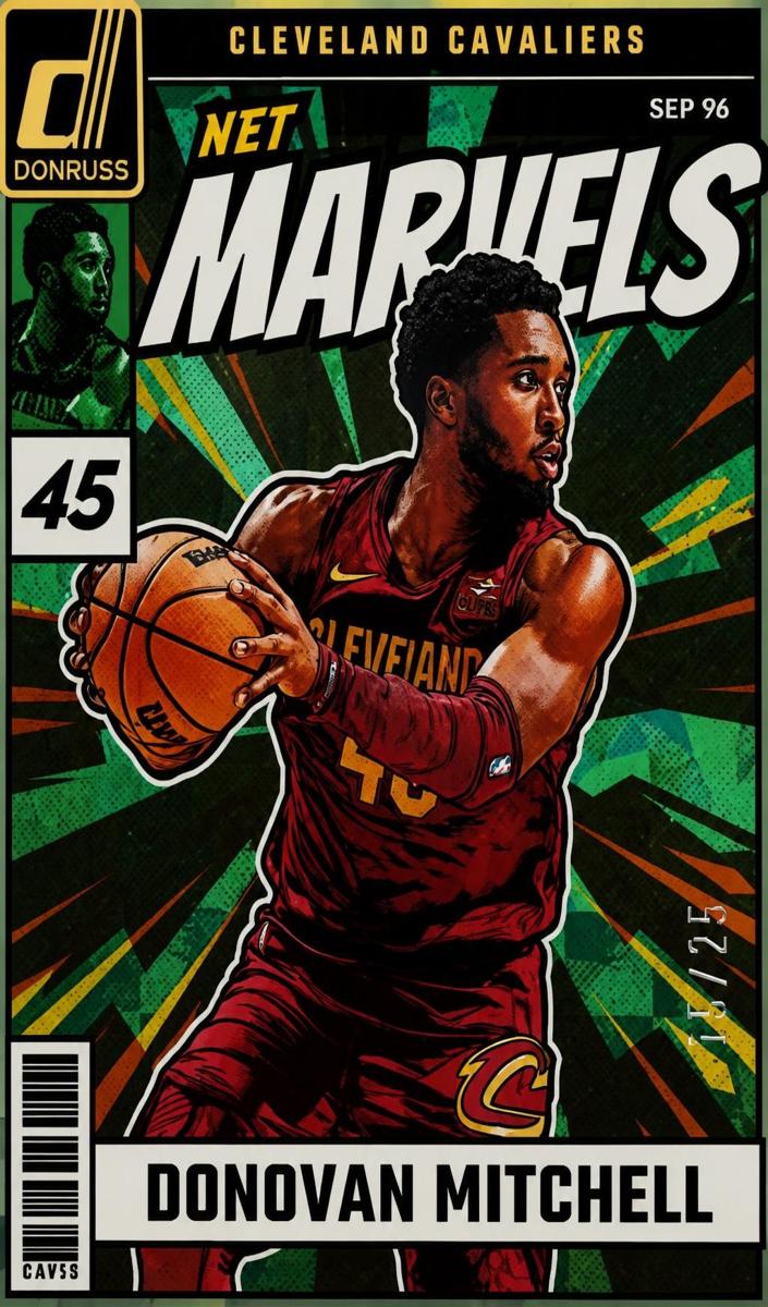 2024 Panini Donruss Basketball Hyper Donovan Mitchell #7 PSA 10