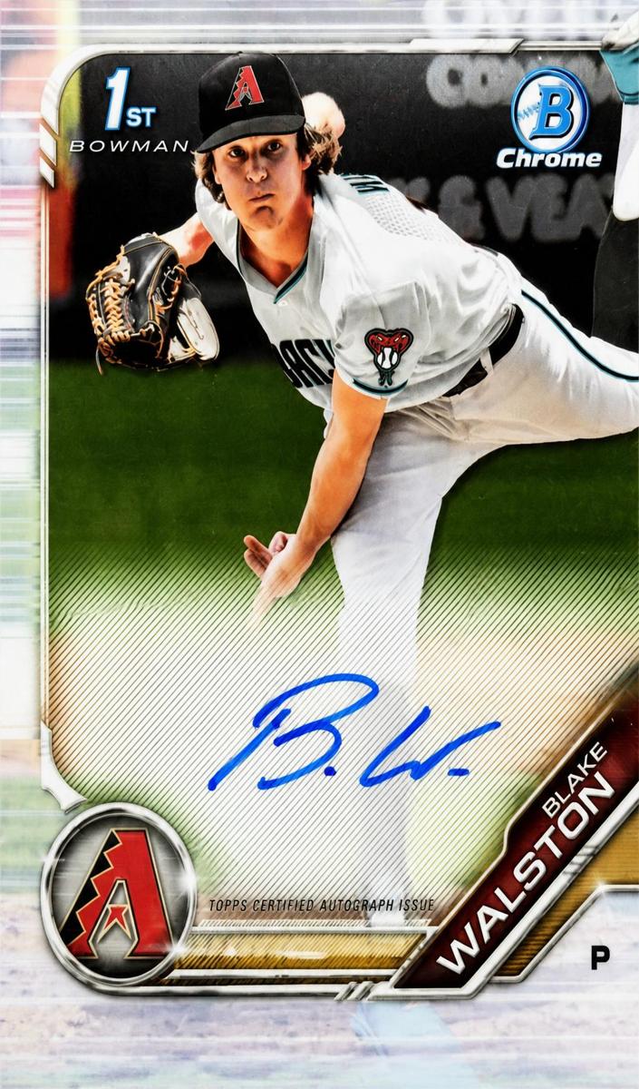 2019 Bowman Draft Chrome Baseball Blake Walston #CDA-BW PSA 10