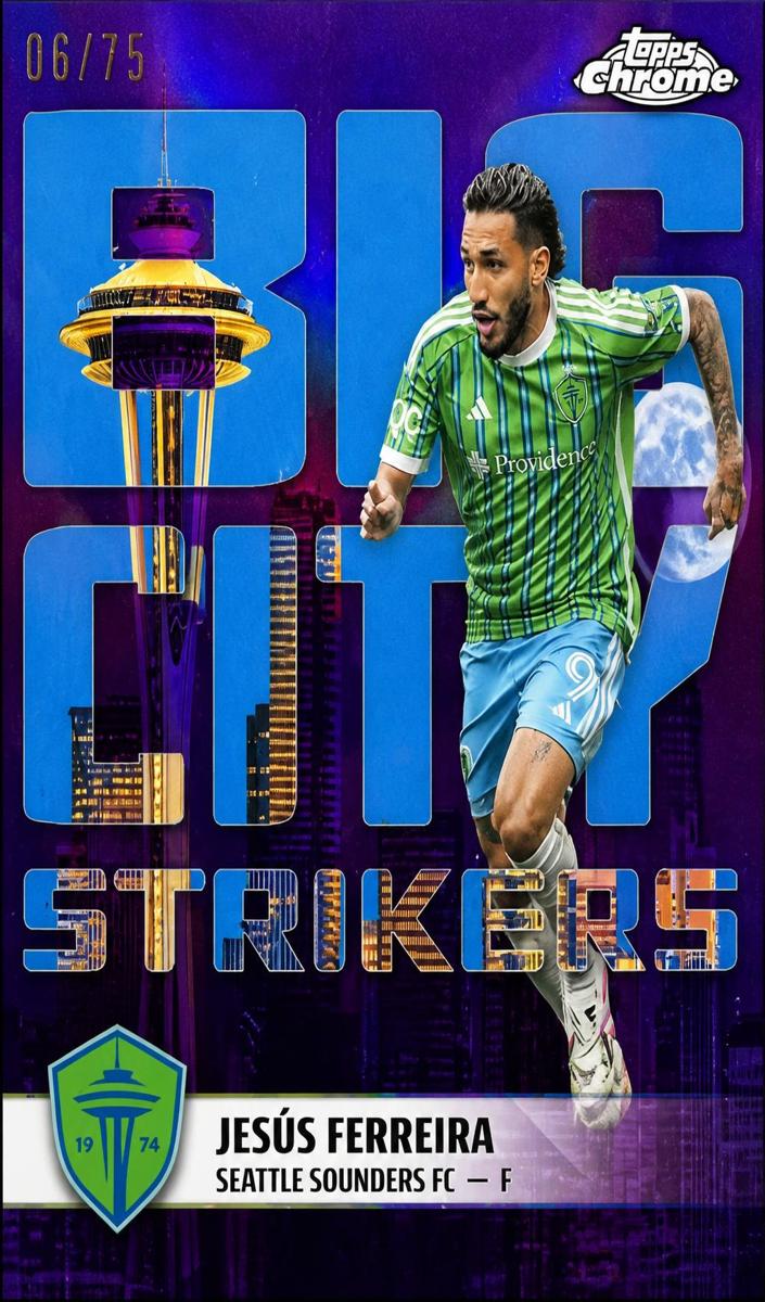 2025 Topps Chrome MLS Soccer Purple Refractor Jesus Ferreira #BCS-16