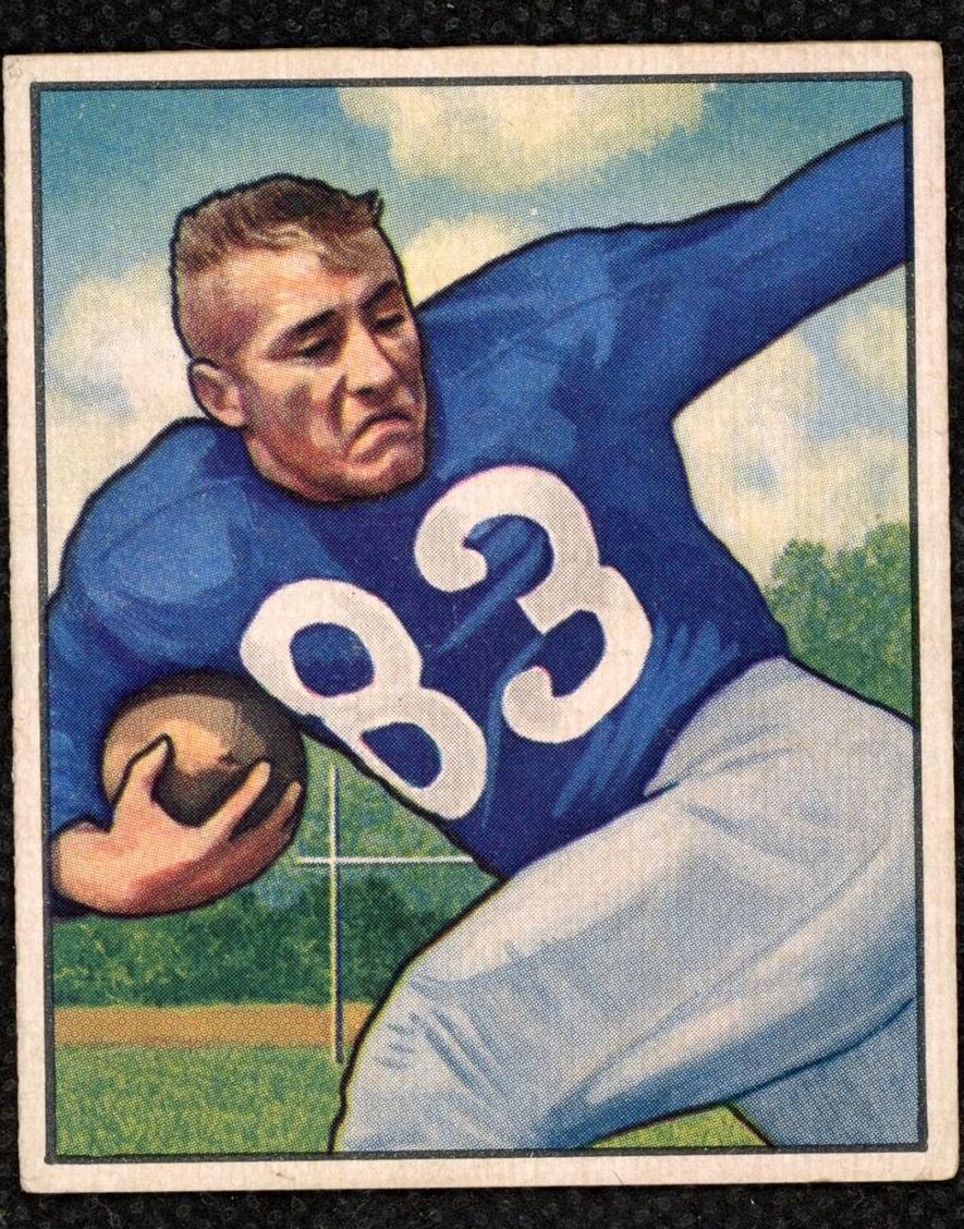 1950 Bowman Football Lowell Tew #83 PSA 6