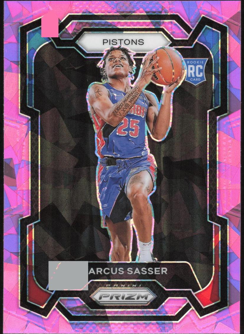 2023 Panini Prizm Basketball Pink Ice Marcus Sasser #174 PSA 10