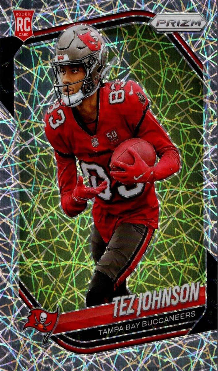 2025 Panini Prizm Football Lazer Tez Johnson #381 PSA 8