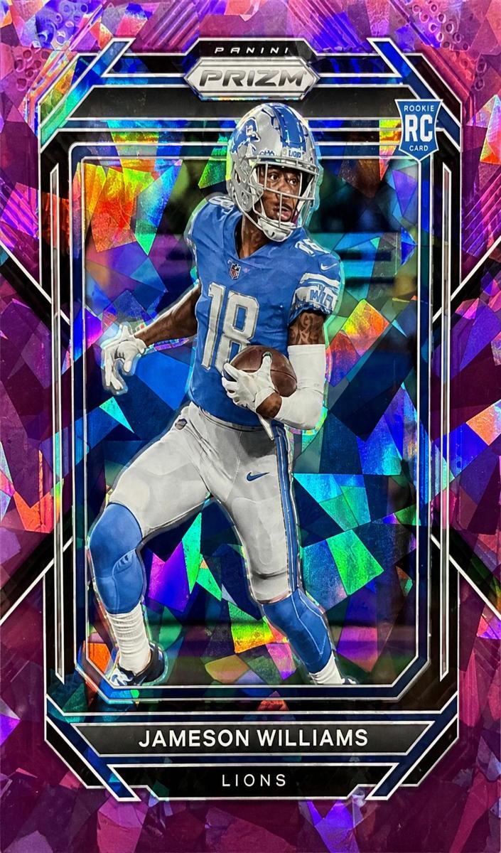 2022 Panini Prizm Football Purple Ice Jameson Williams #311 PSA 9