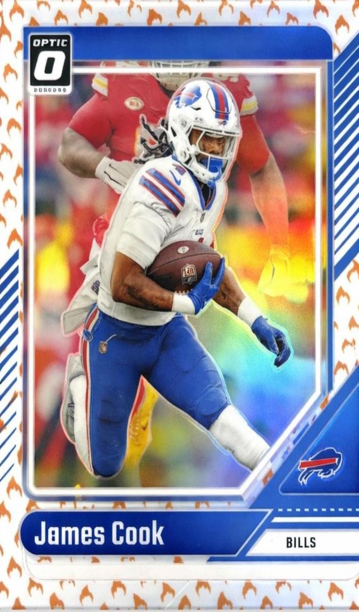 2024 Donruss Optic Football Fire James Cook #20