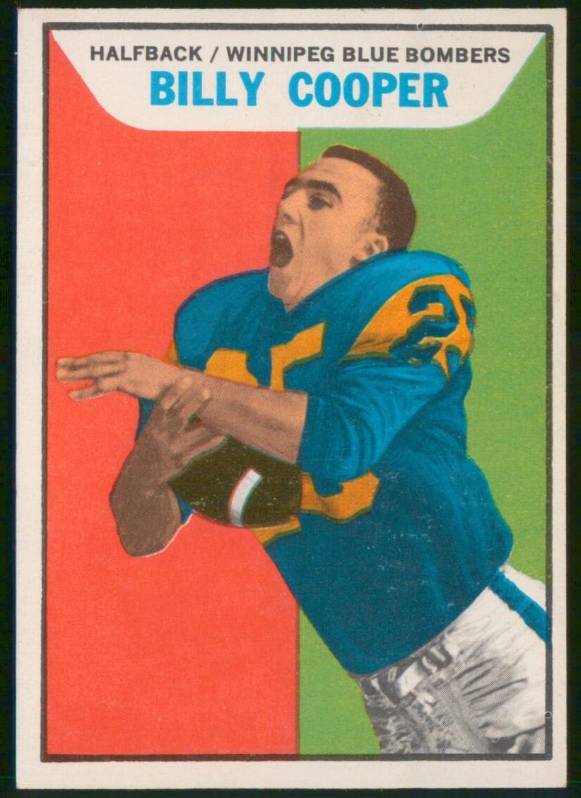 1965 Topps CFL Football Billy Cooper #118 PSA 8