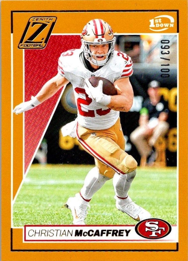2024 Panini Zenith Football 1st Down Christian McCaffrey #88