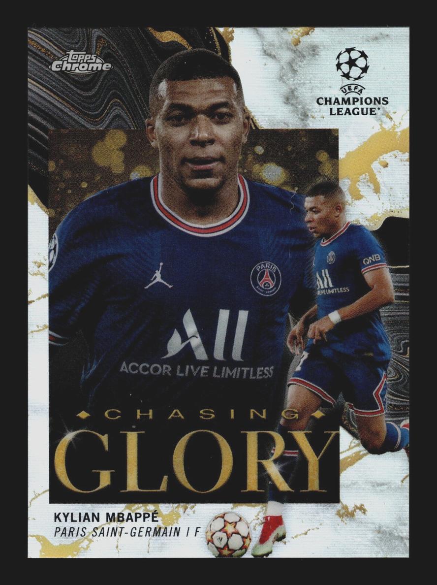 2021 Topps Chrome Champions UEFA League Soccer Kylian Mbappe #CG-15 SGC 9.5