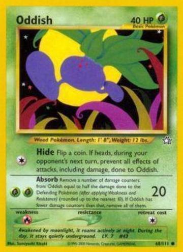 2000 Pokemon Neo Genesis Oddish #68 PSA 9
