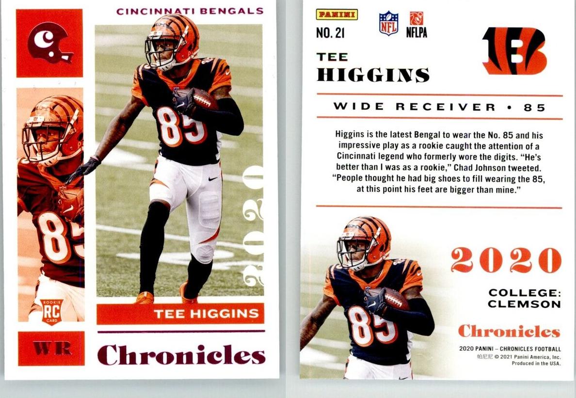 2020 Panini Chronicles Football Pink Tee Higgins #21