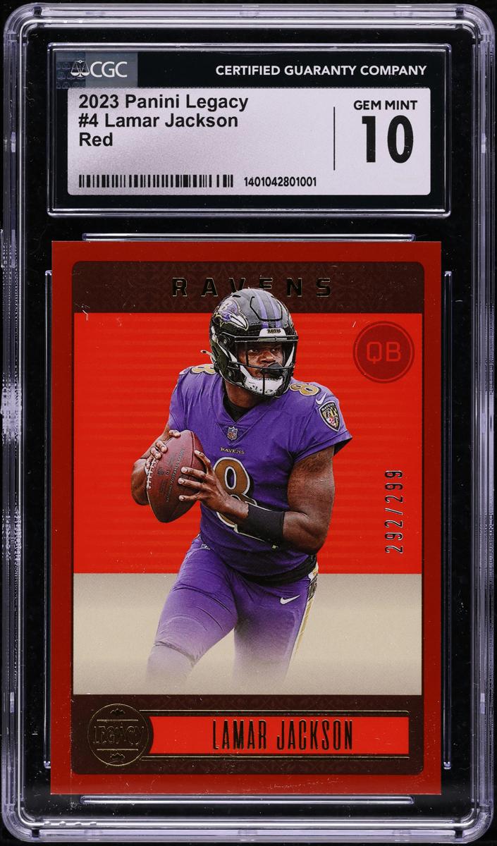 2023 Panini Legacy Football Red Lamar Jackson #4